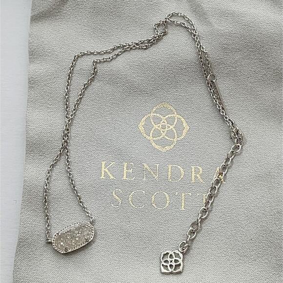 Kendra Scott Elisa necklace in silver with Opal Kyocera stone.‎ - Picture 7 of 9